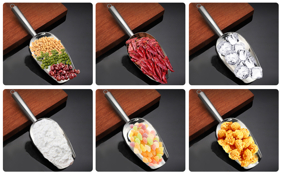 MaudCara® Metal Ice Scoop for Freezer,3 OZ Small Ice