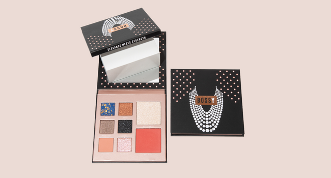 Bossy Cosmetics Elegance Meets Strength Combo Palette Eyeshadows Blush Highlighter