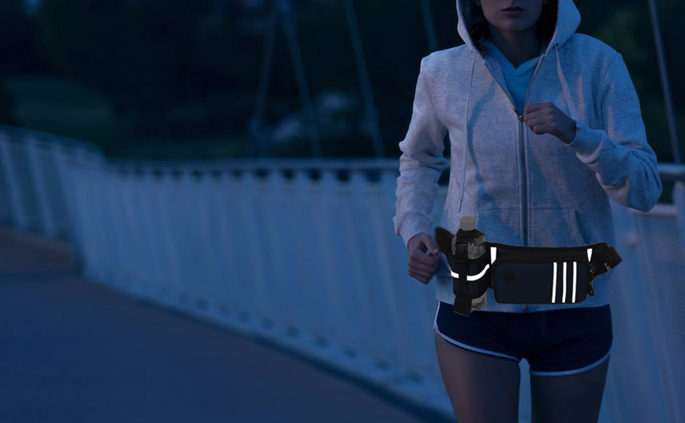 Night reflecting waist belt