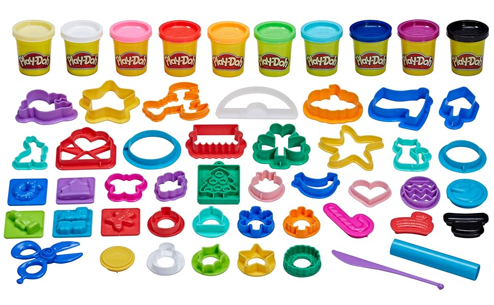 PlayDoh Set of Holiday Tools, 43 Accessories & 10 Modeling Compound