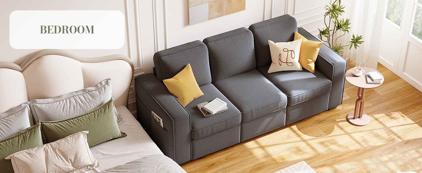 82 inch sofa gray-13