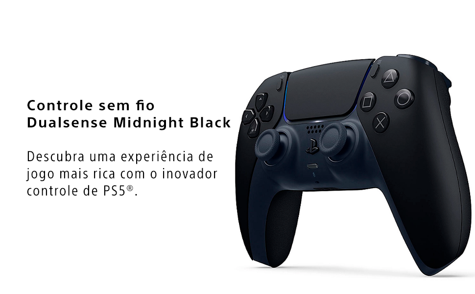 Controle sem fio dualsense midgnight black