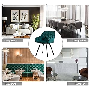 U-DC-B0197GR swivel dining chairs set of 2