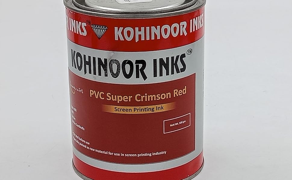 sumikrafts Screen Printing InkPVC Ink Black+Crimson red 500gm+500gm1