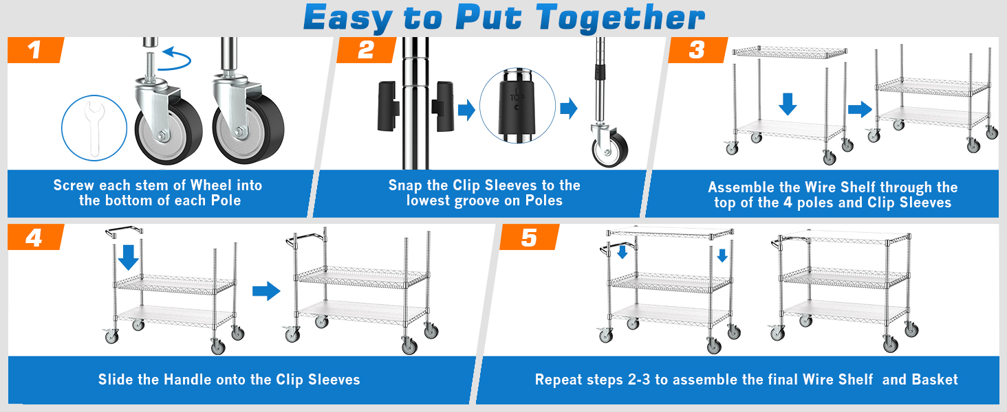 3 tier rolling cart