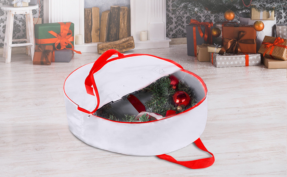 36" Christmas Wreath Storage Container Bag Christmas