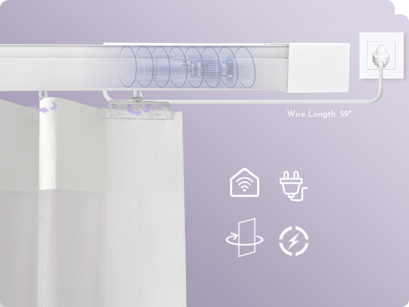 Graywind Motorized Sheer Vertical Blinds Compatible with