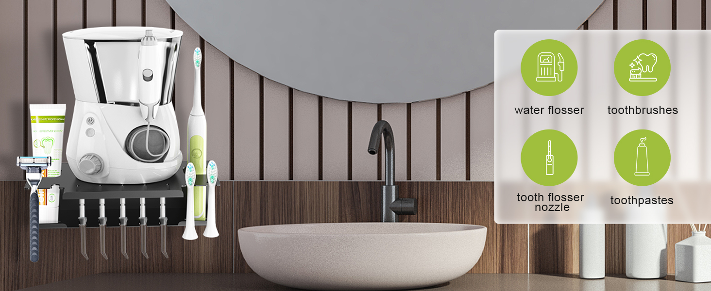 Water Dental Flosser Organizer for Bathroom, Water Flosser