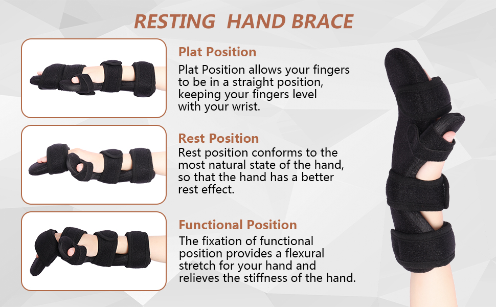 Scurnhau Resting Hand Splint, Hand Brace with Finger