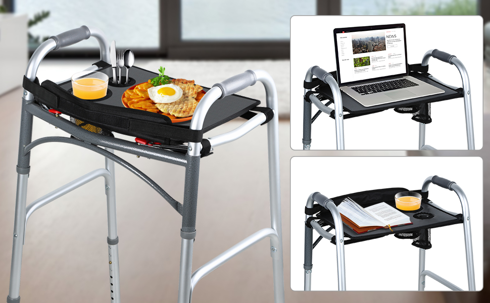 HOOMTREE Walker Tray for Folding Walker, Mobility Table