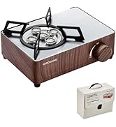 Odoland 7500BTU Camp Butane Gas Stove with Carry Box, Portable Small Camping Backpacking Stove fo...