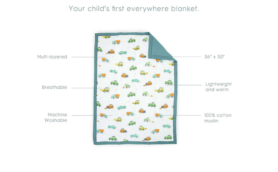 Little Unicorn Cotton Muslin Comforter for Toddlers Super