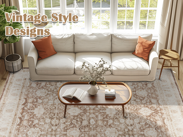 Amazon.com: jinchan Vintage Area Rug 4x6 Dining Room