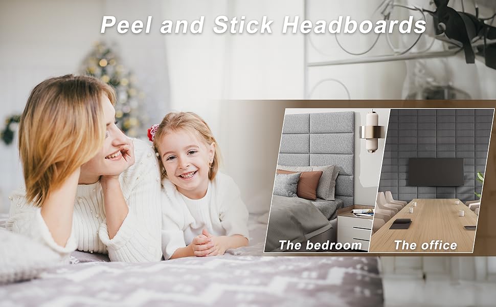 IMXPW Peel and Stick Headboard for Queen Size, Upholstered