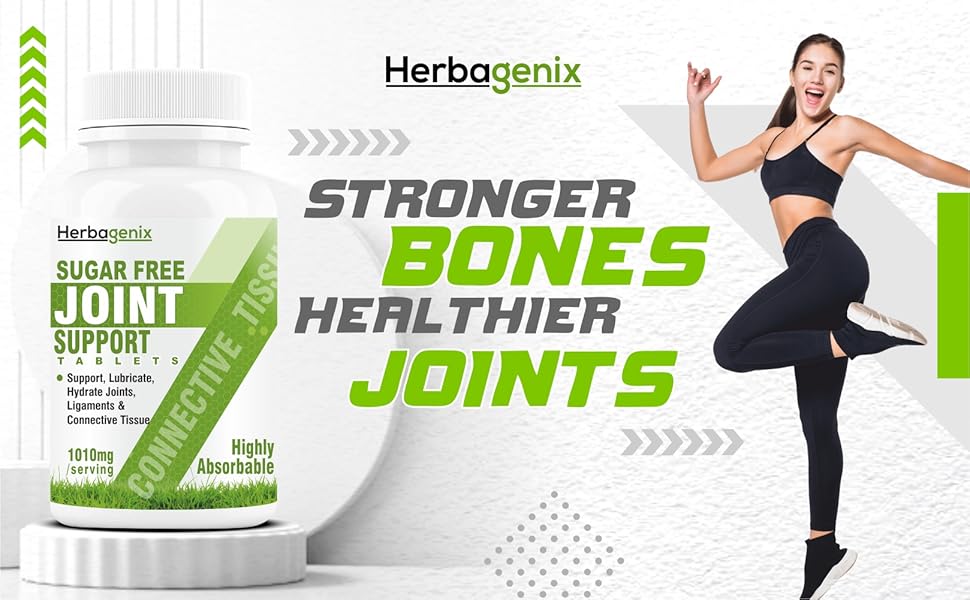 HERBAGENIX Joint Support Supplement Collagen Type 2 With Glucosamine