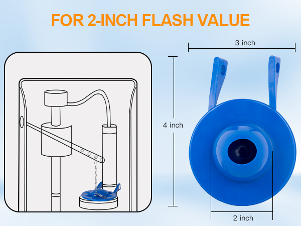 Toilet Flapper Replacement Kit, 2 Inch Toilet Tank Flapper
