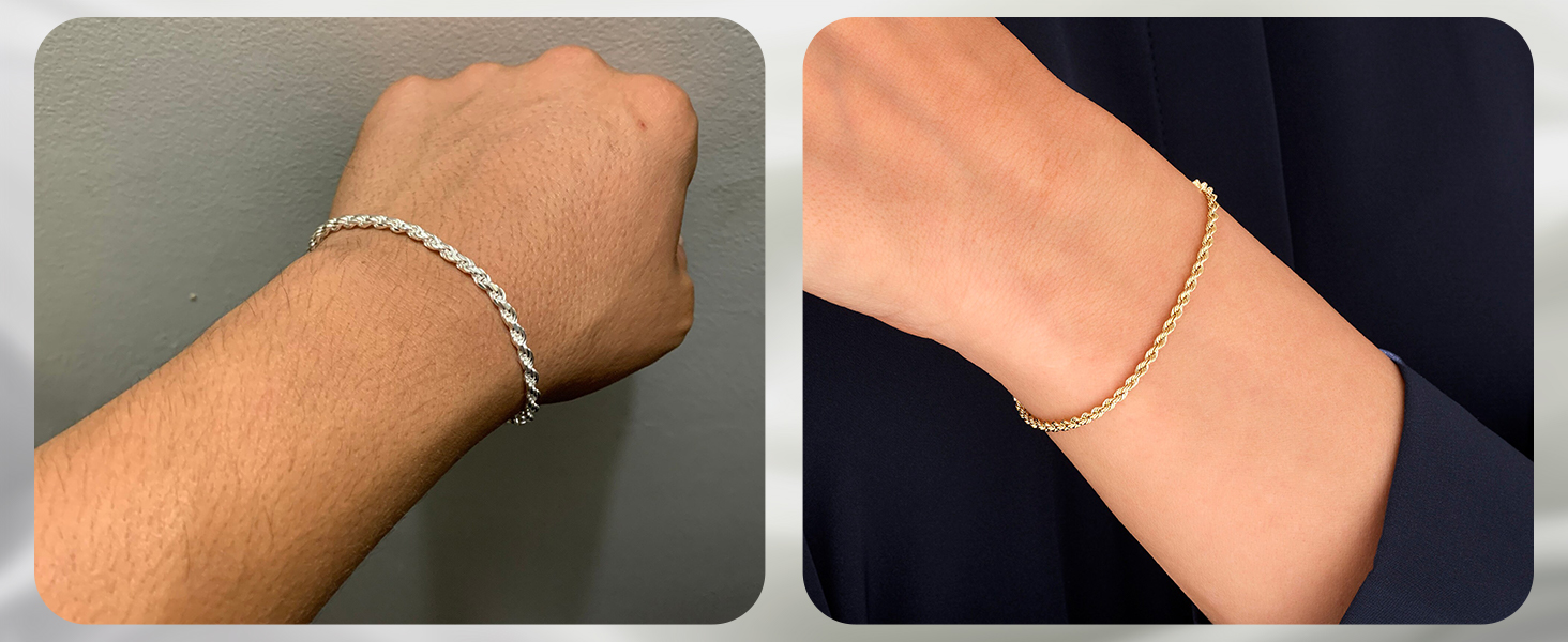 rope chain bracelet silver bracelet for men gold bracelet for men mens bracelet