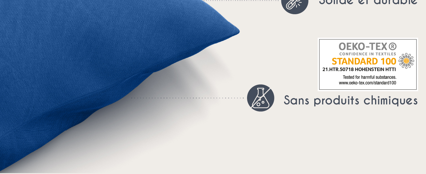 taie d'oreiller en coton renforcé