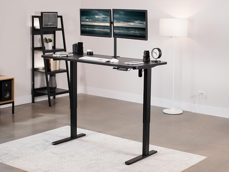 VIVO Electric Height Adjustable 60 x 24 inch Memory Stand