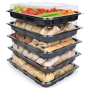 plastic tray party food buffet trays with lids tea movie night snack bowl parties cake storage box