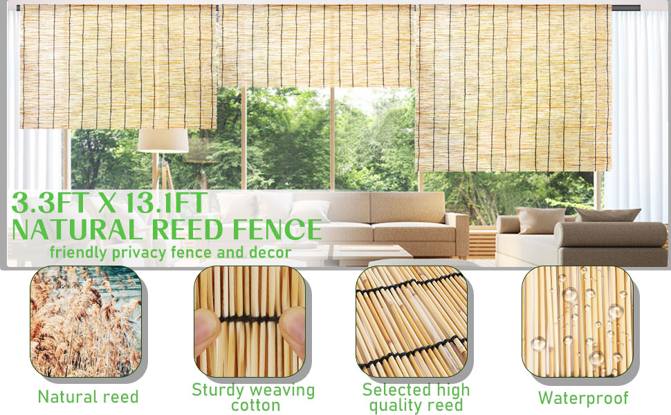 3.3FT*13.3FT reed fence