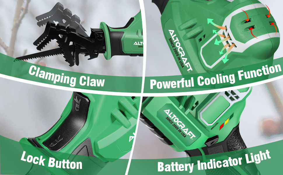 ALTOCRAFT 12V Cordless Reciprocating Saw with 2 Batteries,OneHand