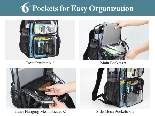 clear back pack clear bookbags see through backpack