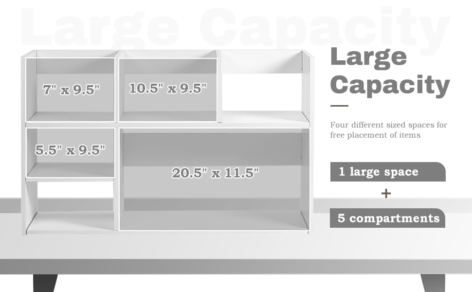 Jerry & Maggie Extra Large Desk Organizer Shelves for Office Organization, Multi