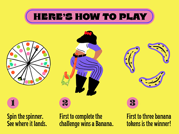 It's Bananas Monkey Tail Game - Family party game board game for bachelorette holiday drinking fun