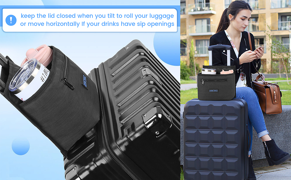 cup holder for luggage