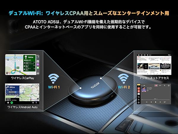 Amazon.co.jp: AD5 CarPlay ワイヤレス AI ボックス 車、2025年