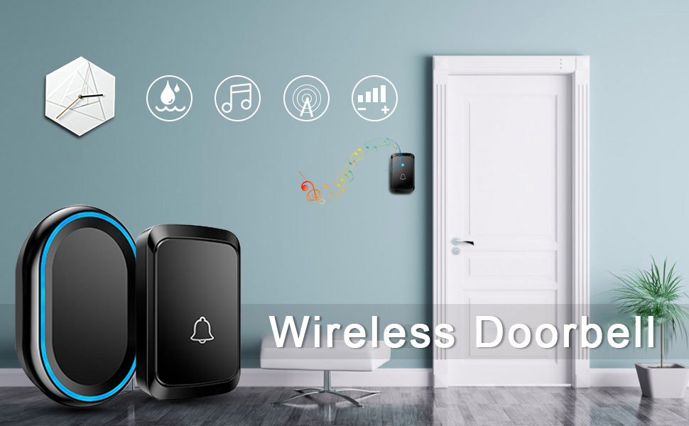MOLOR Wireless Door Bell Ring Doorbell & Chimes Waterproof Doorbell for