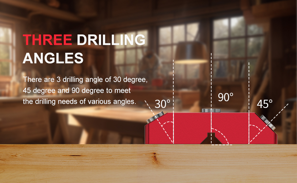 Kolvoii 30 45 90 Degree Angle Drill Guide Jig, Drill Jig for Angled