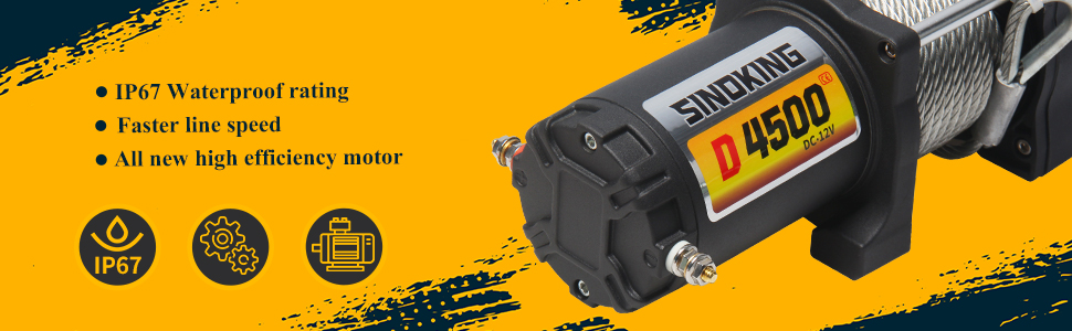 4500LBS WINCH WATERPROOF