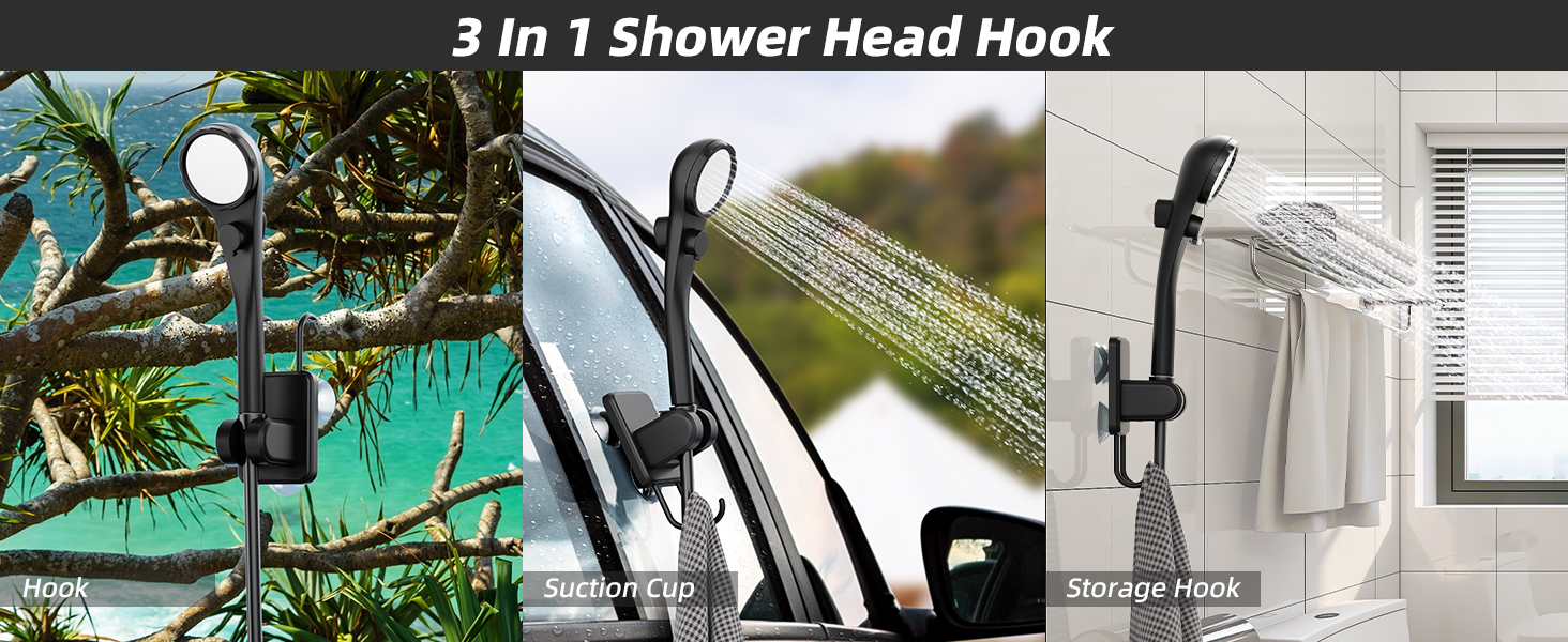 Portable Camping Shower Outdoor Shower Pump 6000mAh Rechargeable Electric Shower