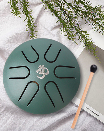 Aedcbaide Buddha Stones Mini Steel Tongue Drum 3 Inch (8cm) 6 Note Tongue Drum with Drumstick,Music Book,Mallet,Steel Drum Balmy Drum UK for Musical Education Concert Yoga Beginners Adult Kids(silver) 28 Mini Steel Tongue