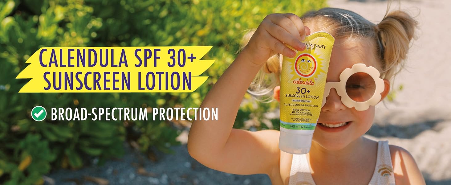 California Baby Calendula Sunscreen offers broad spectrum protection