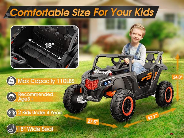 Amazon.com: YunTopKids 2 Seater Ride On Car for Kids,12V
