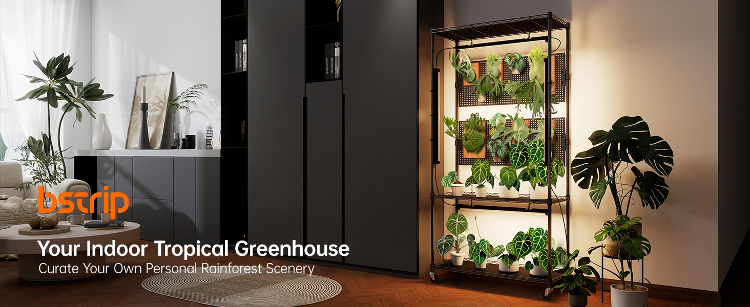 plant stand with grow light