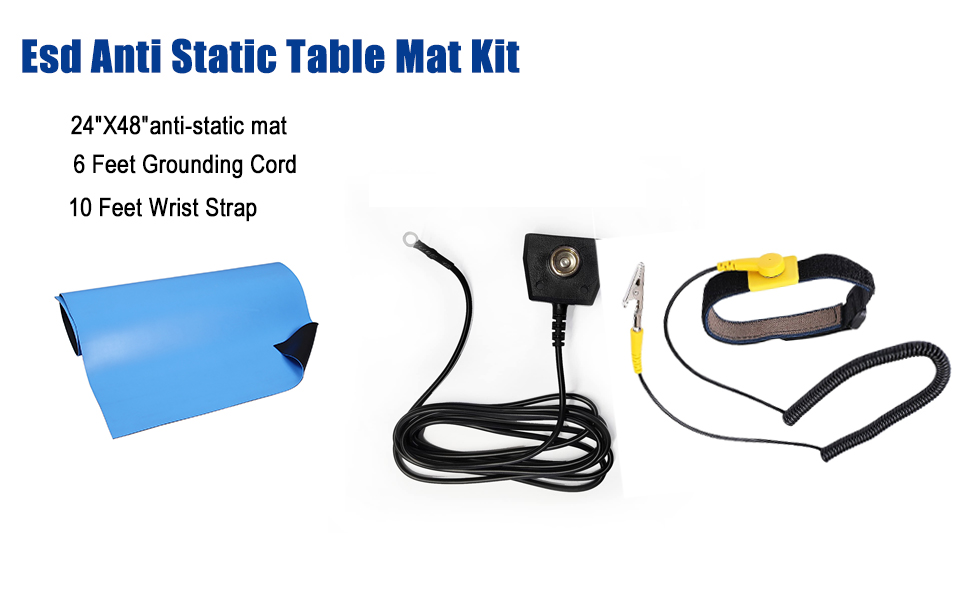 Anti Static Mat ESD Soldering 24"X48" Mat Kit for Pc