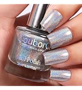 AILALUO Holographic Nail Polish,10 ml 0.35fl oz Glitter Nail Polish,Nail Pigment Oil-based Finger...