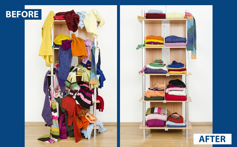 ArticYard Acrylic Shelf Dividers, 4 Pack Closet Dividers