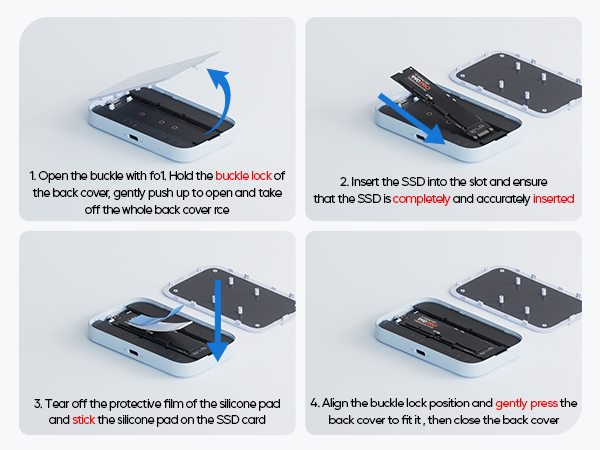 Apple - d2deck Amazon.com: PULWTOP Magnetic M.2 2230 SSD Enclosure for