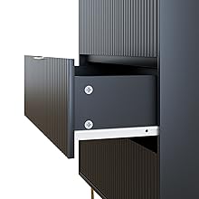 black and gold dresser
