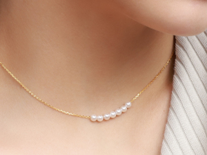 3way レイヤリングパールネックレス Reurie' ネックレス レイヤードパール＆チェーンネックレス