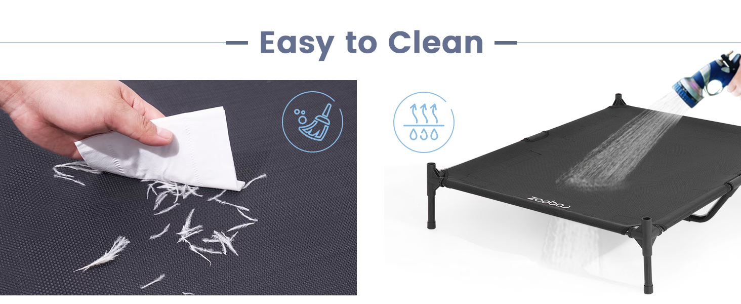 Easy to Clean Dog Bed with Textilene Fabric Mesh