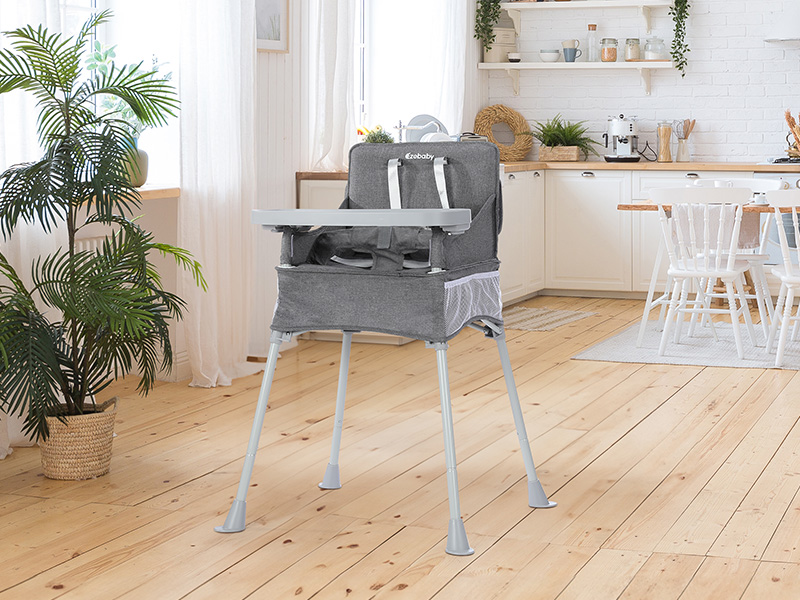 Ezebaby Baby Portable High Chair with Sun Canopy, Foldable High Chairs for Babies
