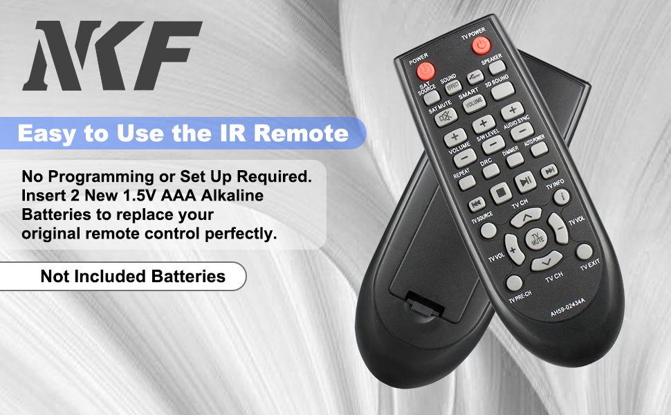 AH59-02434A Remote for Samsung SoundBar Speaker System - No Programming Needed