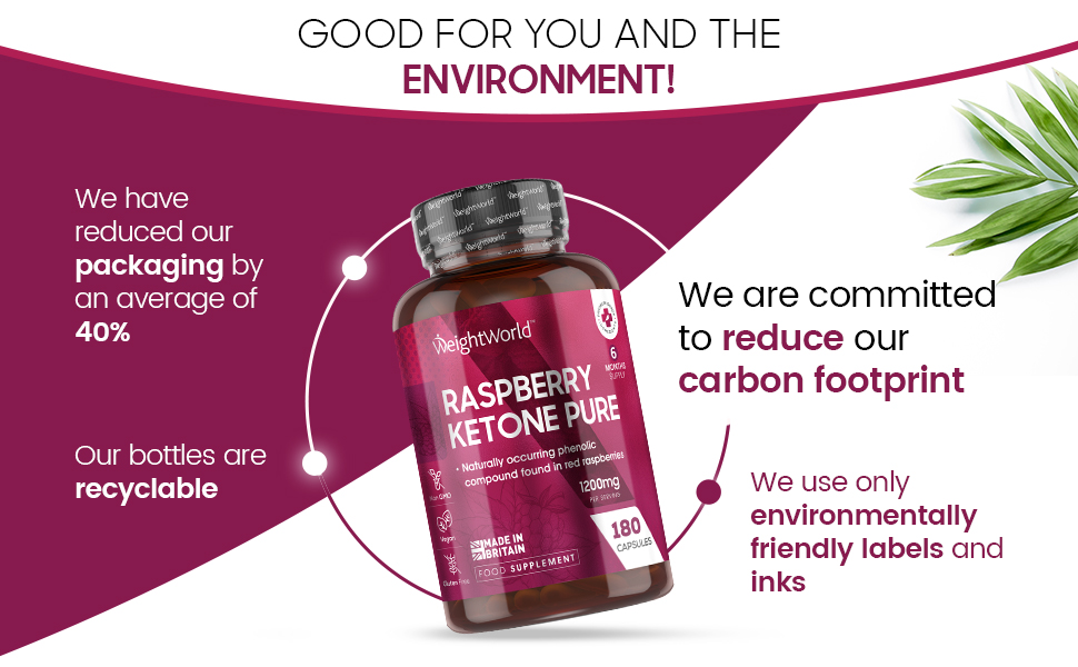 Raspberry Ketones Pure 6 Months Supply (180 Vegan Capsules) Max