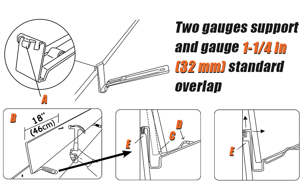 Siding Tool Replaceable FCG2 Overlap Gauge Works with 5/16 Inches (7.9